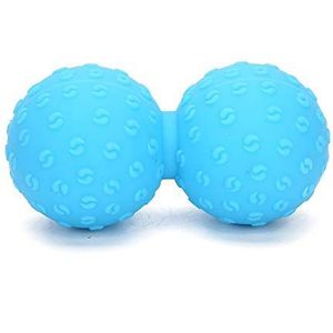 Fitnessmassagebal, fasciale massagebal, dubbele massagebal dubbel 4,7 * 2,5 inch voor schouders nek(blauw)