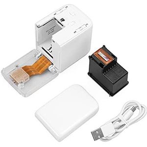 Handbediende slimme inkjetprinter, Draadloze printer Mobiele kleur Mini Handheld Printer Draagbare WiFi-printers Handheld Inkjet voor Code Date Label-industrie(With 1pc Cartridge)