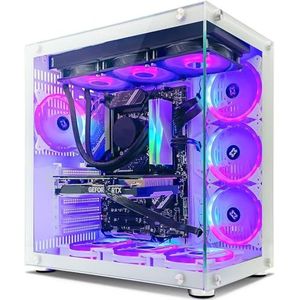 INFOMAX | Gamer-pc, desktopcomputer, gaming-pc - Intel Core i5-12400F processor • NVIDIA RTX 4060 8 GB • 16 GB RGB DDR4 RAM • 1 TB SSD • WiFi • ARGB-behuizing • Waterkoeling Free OS