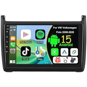 Draadloze Autoradio Android 15 voor VW Volkswagen Polo 2008-2020 met draadloze carplay en Android Auto Bluetooth USB Wifi 4G GPS Navigatie(S-1(2G+64G))