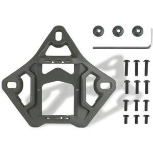 Helm NVG Adapterbasis, Sportcamerabeugel, 3 Gats Nachtzichtbrilbeugelbasis voor Airsofthelm(Green)