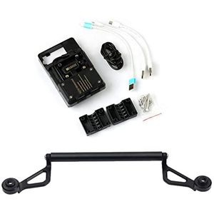 LFYEQZ Motorfiets Uitbreiding Stand Lat Telefoon Gps Navigaton Plaat Beugel Voor Y&AMAHA Voor XMAX300 Voor XMAX250 Voor XMAX125 2017-2022 Motorfiets Telefoon Navigatie Beugel(Color:1 Set (Black))