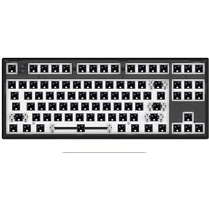 QPSJXN MK870 Mechanisch Toetsenbord DRIE Mode Wireless Hot Swap RGB aanpasbare Full-Toetsenbord-Accessoires (Wireless Obsidiaan)