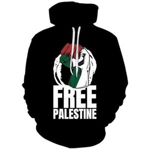 Vrij Palestina, Save Gaza, Anti-War Pullover Hoodie, Ik sta achter Palestina, Unisex Sweatshirts (Color : Black, Size : S)