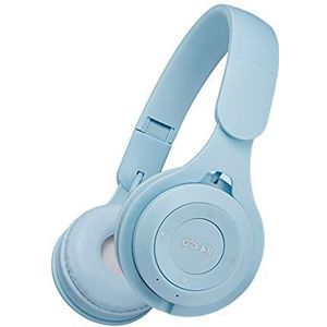 Washranp Bluetooth Headphone with Microphone M6 Wireless Foldable Headset Macarons Heavy Bass Bluetooth Gaming Headphone Deep Bass,for Travel/Work/Home Office Blue