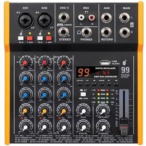 R4/R6 Draagbare Multifunctionele Audiomixer, 6,5 Mm Uitgang, 99 Effecten, USB-ingang, Geschikt For Bands, Conferenties En Vergaderingen Breed Toepasbaar(R4)