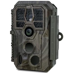 GardePro E5S Wildcamera, 32 MP, 1296P H.264 video, wildcamera met bewegingsmelder, nachtzicht tot 30 m, No-Glow 940 nm IR LED's, 0,1s snelle trigger, IP66 waterdicht