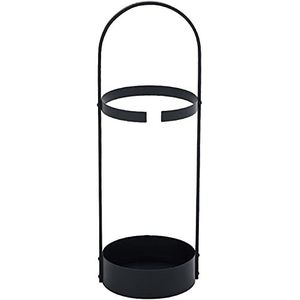 parapluhouder, Metalen paraplubak met lekbak en haak Moderne ronde vrijstaande parapluhouder for thuiskantoor entree voordeur