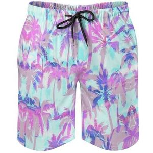 SANYJRV Hawaii Beach Tropical zwembroek voor heren, sport casual shorts, elastische korte broek met trekkoord en zak, Kleur 4, 3XL