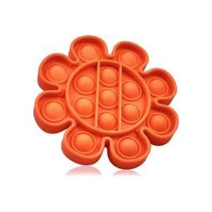 E-Accessoires POP Fidget Toy Antistress speelgoed voor volwassenen en kinderen, anti-stress-sensoriek, pop, eenvoudig, dimbaar, fidget speelgoed set, squishy bubble push pop (Oranje, Bloem)