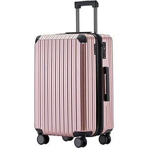 Münicase M816 TSA-slot koffer reiskoffer trolley kofferset hardshell boardcase, ros�goud., Mittler Koffer, harde schaal