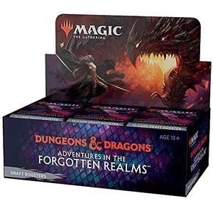 Magic The Gathering Adventures in the Forgotten Realms Draft Booster Box | 36 Packs (540 Magic Cards) Multicolor
