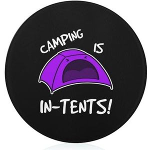 Camping Is In Tenten Snijplank Ronde Dienblad Slagers Blok Snijplank Voor Het Snijden Van Vlees Groenten Kaas En Brood