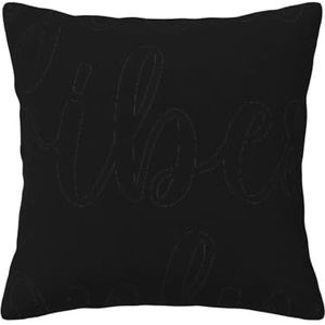 WESTCH Good Vibes Only corduroy kussenslopen - zachte en stijlvolle decoratieve kussenslopen voor gezellige woondecoratie, kussens, slaapkamerkussen, bankkussen, kantoorkussen