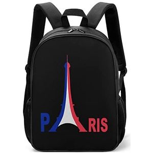 Frankrijk Vlag Eiffeltoren Lichtgewicht Rugzak Reizen Laptop Tas Casual Dagrugzak voor Mannen Vrouwen