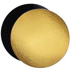 Taarthouders van karton, kleuren en maten naar keuze (goud/zwart, 32 cm), 10 stuks