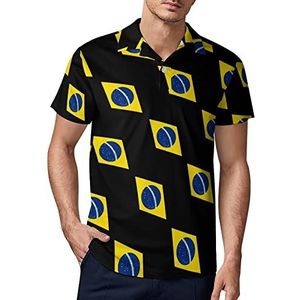 Brazilië Heren Golf Polo-Shirt Zomer Korte Mouw T-Shirt Casual Sneldrogende Tees XL