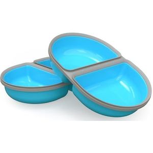 Sure Petcare SureFeed Blue Bowl Set - Compatibel met SureFeed Microchip Pet Feeder, verzegelde Pet Bowl, Metaal, Pet Food Bowl, Pack van 2
