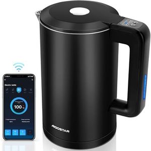 Aigostar 30UTV Benjamin Smart - Waterkoker wifi - met Temperatuurregeling -Warmhoudfunctie - 1.7L - 2200W