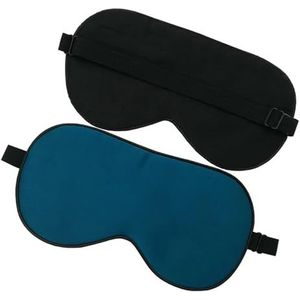 Cmis Kbei Moerbei Zijde Slaap Oogmasker Volwassen Zachte Blinddoek Gladde Oogdekking Slaap Elastische Band (Pauw Blauw, 4 stuks)