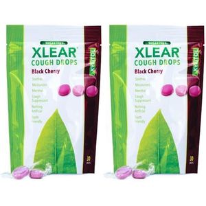 Xlear - Xylitol Keelpastilles - Natuurlijke Keelpastilles - Zwarte Kers - Suikervrij - 30 Stuks