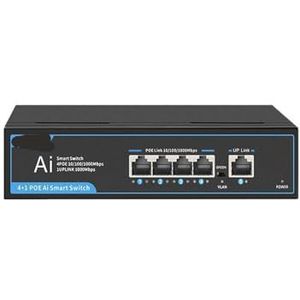 SAEVVCJWW Gigabit Poe Switch 1000Mbps Ethernet Switch Snelle en intelligente Plug and Play 5 8 6 10-Port Switch (Kleur: 04G10GB)