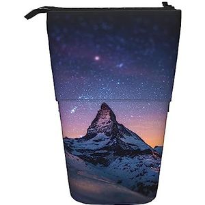 Nachtzicht Potlood Case Telescopische Make-up Tas Pop Up Office Organizer Box Staande Pen Houder Cosmetica Tas met Ritssluiting, Zwart, Eén maat, Munten Pouch