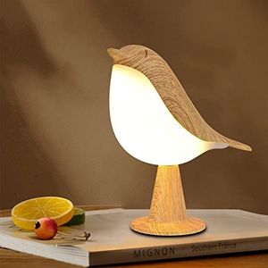 MINGZHE Creatieve aromalamp in ekstervorm, nachtkastje, vogel, nachtlamp, driekleurig, touch afstandsbediening, smart opladen, zorgt voor sfeer, tafellamp, sierlamp
