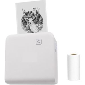 Thermische Labelprinter 300dpi Zwart-Wit Sticker Foto Maker Thermische Ticket Labels Print Helder Afdrukken(1White-3 Colorful)