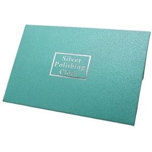 XPJYUA Zilveren Polijstdoek Zilver Goud Poolse Doek Anti Aanslag Sieraden Gereedschap Sterling Zilver Polijsten Reiniging 100Pcs 10X6.5CM (Kleur: Pauw blauw)