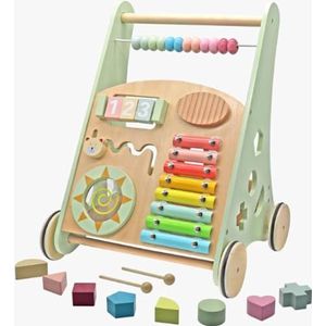 COIL Babywalker Loopwagen, 3-in-1, kinderwagen van hout, educatief speelgoed, vanaf 12 maanden