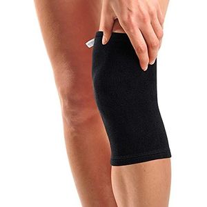 Elastische Kniebrace van Actesso - Lichtgewicht, Elastische Compressieband voor Gewrichtspijn en Kneuzingen Tijdens het Sporten en na Blessures. Rechts of Links voor Mannen als Vrouwen (Zwart, Medium)