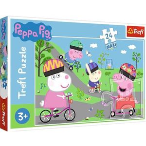 Trefl, Puzzel, Peppa Pig, 24 Maxi elementen, Peppa Pig's actieve dag, voor kinderen vanaf 3 jaar