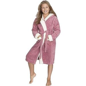 Tuva Home Warme Badjas Voor Jongens En Meisjes, Kinderbadjas Zachte Dikke Badjas Voor Kinderen Roze 6-16 Jaar (122-128 Cm, Roze)