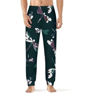 Camouflage Dragonfly Patroon Mannen Pyjama Broek Zachte Lounge Bottoms Met Pocket Slaap Broek Loungewear