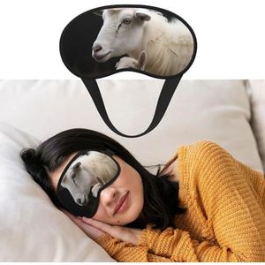 Oogmasker voor slapen ademend licht blokkerend slaapmasker schattig schaap met moedernacht blinddoek zachte comfortabele nachtoogslaap schaduwhoes voor mannen vrouwen oogbedekking voor thuis dutje