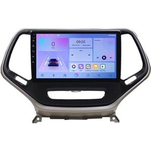 Android 14 Autoradio 9 inch touchscreen voor Jeep Cherokee 5 KL 2014-2018 Autoradio Navigatie met Carplay met GPS navigatie Bluetooth FM USB Steering Wheel Control(X9 8G+256G)