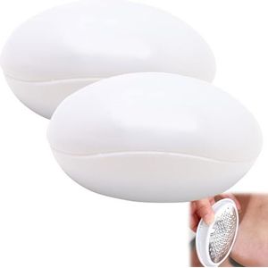 GMHLLES Eivorm Voet Grinder, 2 Stks Harde Huid Remover Voeten Ei Vorm Duurzaam Handmatig Pedicure Gereedschap Draagbare Voet Scrubber om Voet Cuticles Tool voor Voet Spa Thuis Salon
