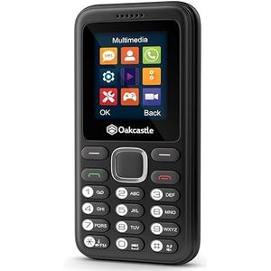 Oakcastle F100 - Mobiele Telefoon - Simlockvrij - Dual-SIM - Eenvoudige Telefoon met Ledzaklamp en FM-radio