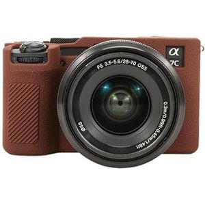 Camerabeschermingskoffer Litchi textuur zachte siliconen beschermende hoes Camera draagband