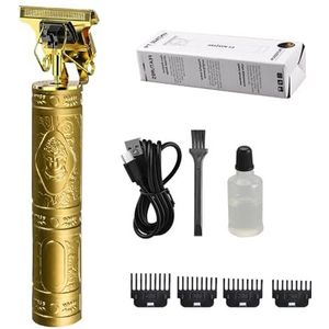 A/R Tondeuse voor mannen, T-Blade Trimmer Zero Gapped baardscheerapparaat met 4 limietkammen, tondeuse voor mannen en gezinsgebruik