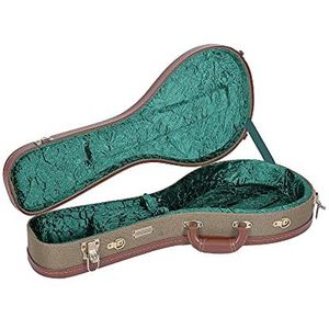 Crossrock Vintage houten koffer voor A-stijl mandolines met verwijderbare schouderbanden-groen (CRW700MAGN)