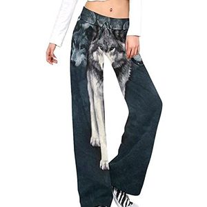 Wolf's Shadow Yogabroek voor dames, casual broek, loungebroek, trainingspak met trekkoord, 2XL