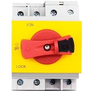 4P PV DC 1200 V 32 A zonne-draaigreep-isolator op DIN-rail, draaischakelaar voor zonne-verdeeldoos