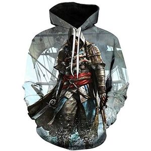 2021 Men S Hoodie 3D Print Assassin S Creed Sudaderas Hombre Sweatshirts Outdoor Casual Polyester Oversized Hoody-3_M