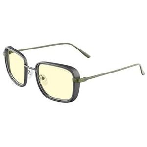 GUNNAR Gaming- en Computerbrillen - Fallout Vault 33- Framekleur: Gunmetal-Olive, Lenstint: Amber (Blokkeren 65% Blauw Licht & 100% UV-licht) - Gepatenteerde lens - Blauwlichtblokkerende brillen