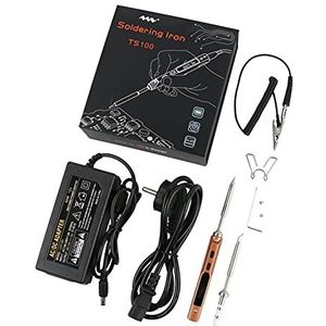 DC Bench Power Supply Variable, Mini TS100 Digitaal elektrisch USB Slimme verstelbare soldeerbout set 6 5W LCD Programmeerbare + voeding + 2 soldeerstempel lichtgewicht, draagbaar en compact in ontwer