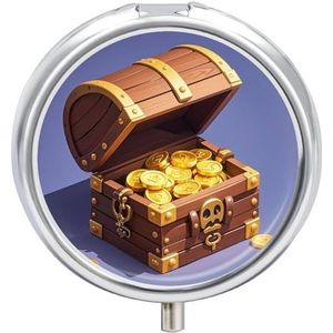 Ronde pillendoos 3 compartimenten draagbare medicijnpillendoos één maat pillendoos voor zakpillenorganisator en vitaminecontainers voor reizen