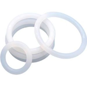 4 mm siliconen O-ring Food Grade afdichtingsring witte rubberen O-ring OD 15 mm - 80 mm (Color : 50pcs, Size : OD 30mm CS 4.0mm)