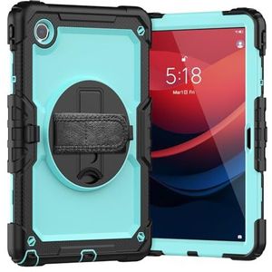 Tablet PC-hoes Compatibel met Lenovo Tab M11 TB330FU/TB331FC hoes met schermbeschermer, schokbestendige, robuuste hoes 360° draaibare handriem/standaard Compatibel met Lenovo Tab M11 11 inch (2024) Be